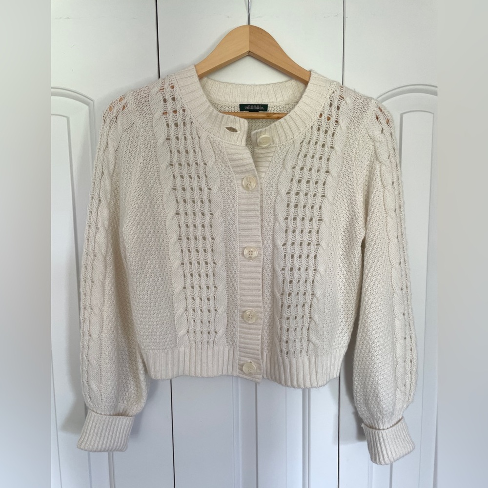 White Cardigan Sweater Wild Fable